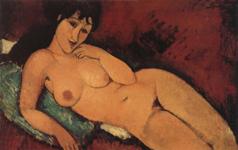 Nude on a blue cushion, Amedeo Modigliani